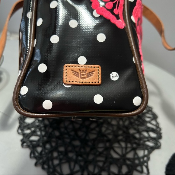Consuela Black Polka Dot/Pink Valentina Tote - Picture 15 of 16